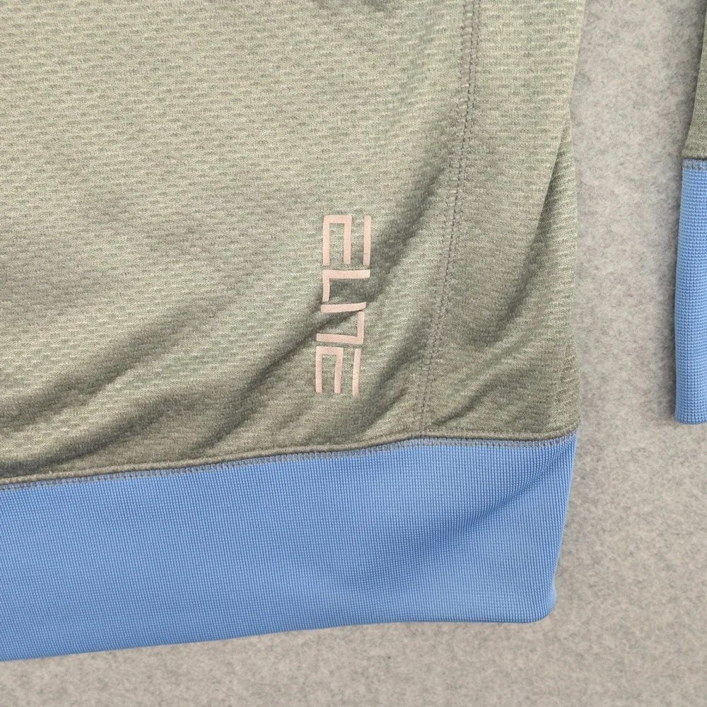 Jordan UNC Tar Heels Elite Dri Fit Hoodie Grey Back Graphic Team Issued Mens L